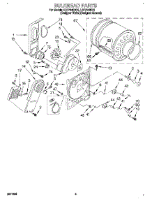 03 - Section parts for Whirlpool Dryer LEC7646DZ0 from AppliancePartsPros.com