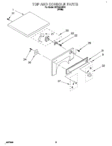 03 - Section parts for Roper Dryer REP3822DW1 from AppliancePartsPros.com