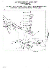 03 - 3401771 Burner Assembly parts for Whirlpool Dryer LGR4634DQ1 from AppliancePartsPros.com