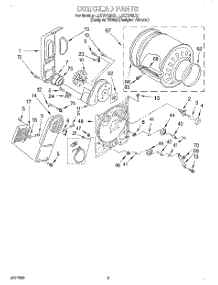 03 - Section parts for Whirlpool Dryer LEC7646DZ1 from AppliancePartsPros.com