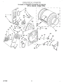 03 - Section parts for Whirlpool Dryer 4LEC6646DN0 from AppliancePartsPros.com
