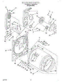 03 - Bulkhead parts for Whirlpool Dryer 3LGR5436EQ0 from AppliancePartsPros.com
