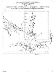 04 - 3402845 Burner Assembly parts for Whirlpool Dryer 3LGR5436EQ0 from AppliancePartsPros.com