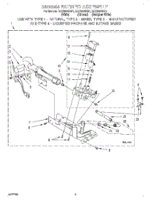 03 - Cabinet, 3402844 Burner parts for Roper Dryer RGX5635EW1 from AppliancePartsPros.com