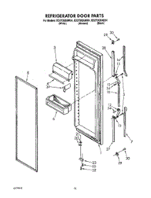 06 - Refrigerator Door parts for Whirlpool Refrigerator ED27DQXAN04 from AppliancePartsPros.com