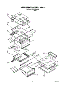 03 - Refrigerator Shelf parts for Kitchenaid Refrigerator KSRB27QABL06 from AppliancePartsPros.com