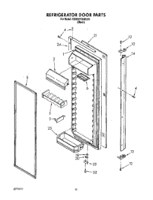 06 - Refrigerator Door parts for Kitchenaid Refrigerator KSRB27QABL06 from AppliancePartsPros.com