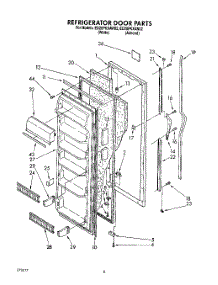 05 - Refrigerator Door parts for Whirlpool Refrigerator ED20PKXAW02 from AppliancePartsPros.com