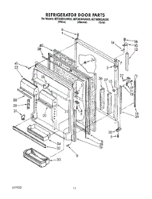 06 - Refrigerator Door parts for Whirlpool Refrigerator 8ET20DKXAW00 from AppliancePartsPros.com