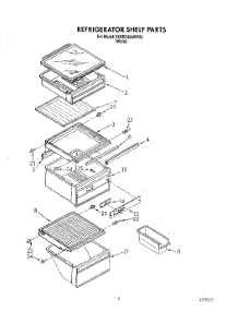 03 - Refrigerator Shelf parts for Whirlpool Refrigerator 3XARG484WP00 from AppliancePartsPros.com