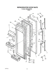 06 - Refrigerator Door parts for Whirlpool Refrigerator 3XARG485WP00 from AppliancePartsPros.com