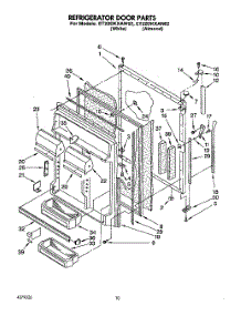 06 - Refrigerator Door parts for Whirlpool Refrigerator ET22DKXAW02 from AppliancePartsPros.com