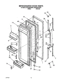 07 - Refrigerator Door parts for Whirlpool Refrigerator 8ED22DQXAW01 from AppliancePartsPros.com
