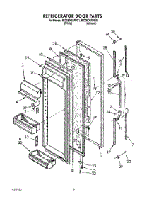 06 - Refrigerator Door parts for Whirlpool Refrigerator 8ED25DQXAW01 from AppliancePartsPros.com