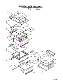 03 - Refrigerator Shelf parts for Kitchenaid Refrigerator KSRS27QAAL06 from AppliancePartsPros.com