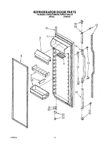 06 - Refrigerator Door parts for Kitchenaid Refrigerator KSRS27QAWH06 from AppliancePartsPros.com