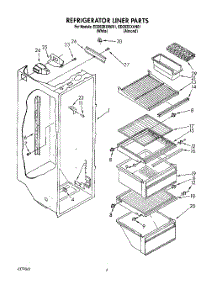 02 - Refrigerator Liner parts for Whirlpool Refrigerator ED20ZKXAW01 from AppliancePartsPros.com