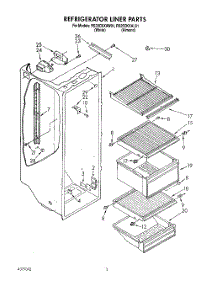 02 - Refrigerator Liner parts for Roper Refrigerator RS20CKXAL01 from AppliancePartsPros.com