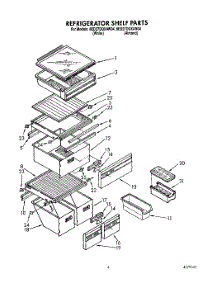 03 - Refrigerator Shelf parts for Whirlpool Refrigerator 8ED27DQXAW04 from AppliancePartsPros.com