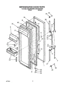 06 - Refrigerator Door parts for Whirlpool Refrigerator 8ED27DQXAW04 from AppliancePartsPros.com