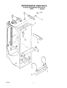 02 - Refrigerator Liner parts for Kitchenaid Refrigerator KSRC22DAWH00 from AppliancePartsPros.com