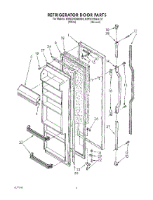 04 - Refrigerator Door parts for Kitchenaid Refrigerator KSRC22DAWH00 from AppliancePartsPros.com