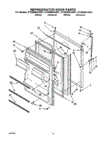 07 - Refrigerator Door parts for Whirlpool Refrigerator ET20NMYAN01 from AppliancePartsPros.com