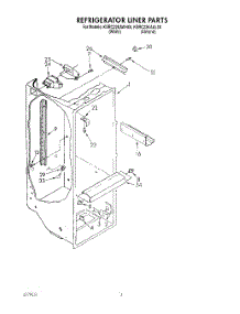 02 - Refrigerator Liner parts for Kitchenaid Refrigerator KSRC22KAWH00 from AppliancePartsPros.com