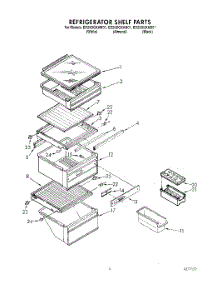 03 - Refrigerator Shelf parts for Whirlpool Refrigerator ED25DQXAB01 from AppliancePartsPros.com