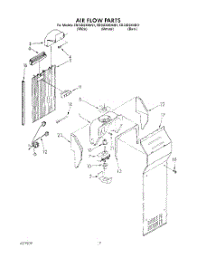 10 - Airflow parts for Whirlpool Refrigerator ED25DQXAB01 from AppliancePartsPros.com