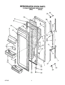 06 - Refrigerator Door parts for Whirlpool Refrigerator ED25PWXAN01 from AppliancePartsPros.com