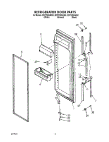 06 - Refrigerator Door parts for Whirlpool Refrigerator ED27DQXAB05 from AppliancePartsPros.com