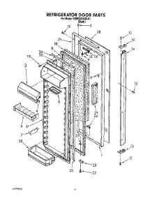 06 - Refrigerator Door parts for Kitchenaid Refrigerator KSRB25QABL01 from AppliancePartsPros.com