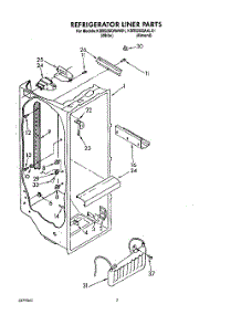 02 - Refrigerator Liner parts for Kitchenaid Refrigerator KSRS25QAAL01 from AppliancePartsPros.com