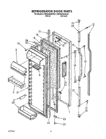 06 - Refrigerator Door parts for Kitchenaid Refrigerator KSRS25QAAL01 from AppliancePartsPros.com