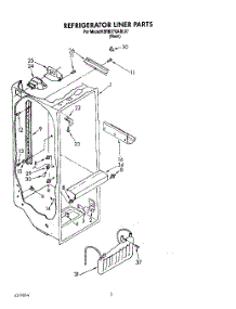 02 - Refrigerator Liner parts for Kitchenaid Refrigerator KSRB27QABL07 from AppliancePartsPros.com