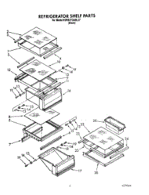 03 - Refrigerator Shelf parts for Kitchenaid Refrigerator KSRB27QABL07 from AppliancePartsPros.com
