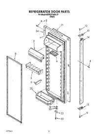 06 - Refrigerator Door parts for Kitchenaid Refrigerator KSRB27QABL07 from AppliancePartsPros.com