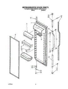 06 - Refrigerator Door parts for Kitchenaid Refrigerator KSRS27QAAL07 from AppliancePartsPros.com