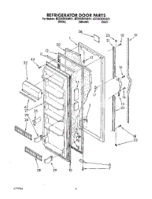 05 - Refrigerator Door parts for Whirlpool Refrigerator 8ED20ZKXAW01 from AppliancePartsPros.com