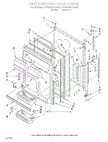 06 - Refrigerator Door parts for Whirlpool Refrigerator ET25DMXAN00 from AppliancePartsPros.com