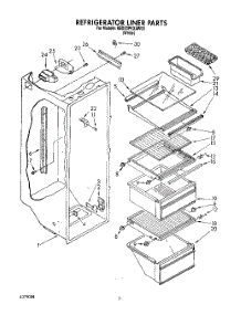 02 - Refrigerator Liner parts for Whirlpool Refrigerator 6ED20PKXAW00 from AppliancePartsPros.com