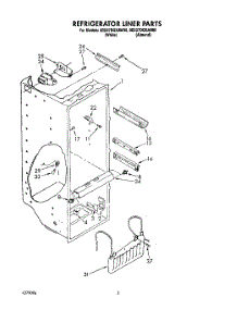 02 - Refrigerator Liner parts for Whirlpool Refrigerator 3ED27DQXAW00 from AppliancePartsPros.com