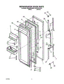 06 - Refrigerator Door parts for Whirlpool Refrigerator 3ED27DQXAW00 from AppliancePartsPros.com