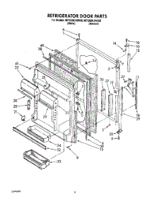 06 - Refrigerator Door parts for Whirlpool Refrigerator 6ET20DKXAW00 from AppliancePartsPros.com