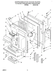 07 - Refrigerator Door parts for Whirlpool Refrigerator ET22DQRAW00 from AppliancePartsPros.com