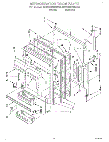 06 - Refrigerator Door parts for Whirlpool Refrigerator 3ET22DKXAW00 from AppliancePartsPros.com