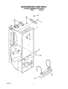 02 - Refrigerator Liner parts for Roper Refrigerator RS22AWXAL00 from AppliancePartsPros.com