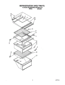 03 - Refrigerator Shelf parts for Roper Refrigerator RS22AWXAL00 from AppliancePartsPros.com