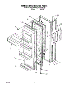 07 - Refrigerator Door parts for Roper Refrigerator RS22AWXAL00 from AppliancePartsPros.com